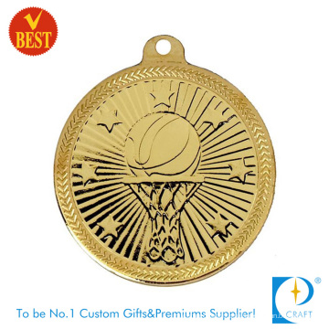 Оптом Китая изготовленный на заказ сплав цинка литья под давлением 3D Баскетбол медаль в бронзе